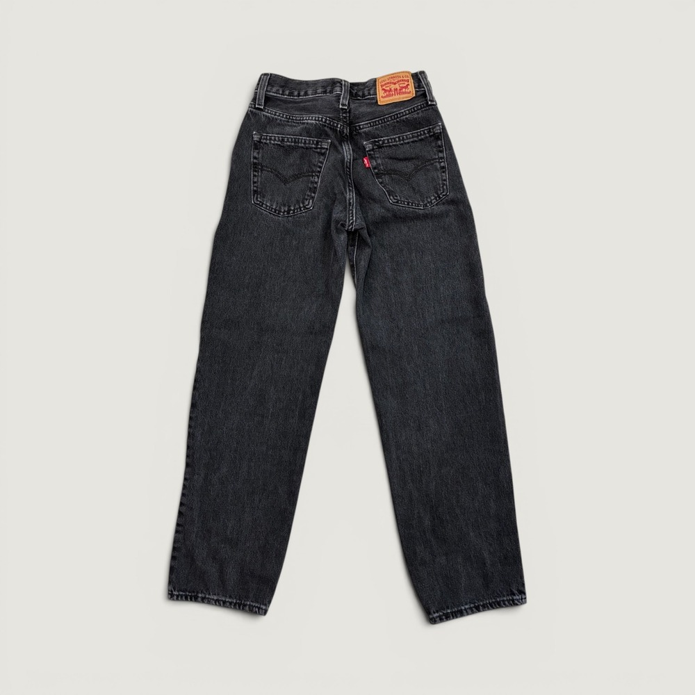 Levis 94 Baggy Jeans Womens 24 Black Excellent High Rise Relaxed Fit Denim